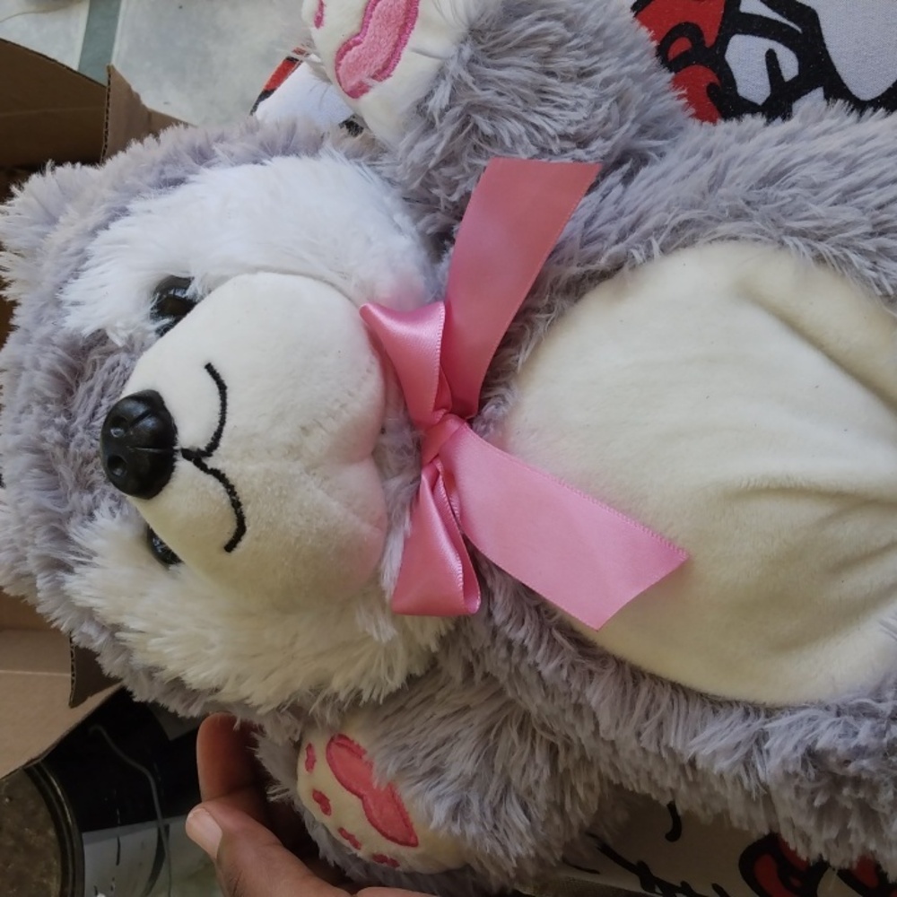 Kellytoy Grey Valentine Husky